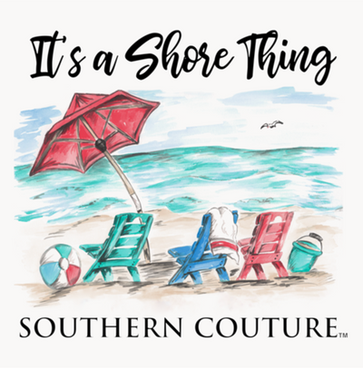 Southern Couture "It's a Shore Thing" Ladies T - White