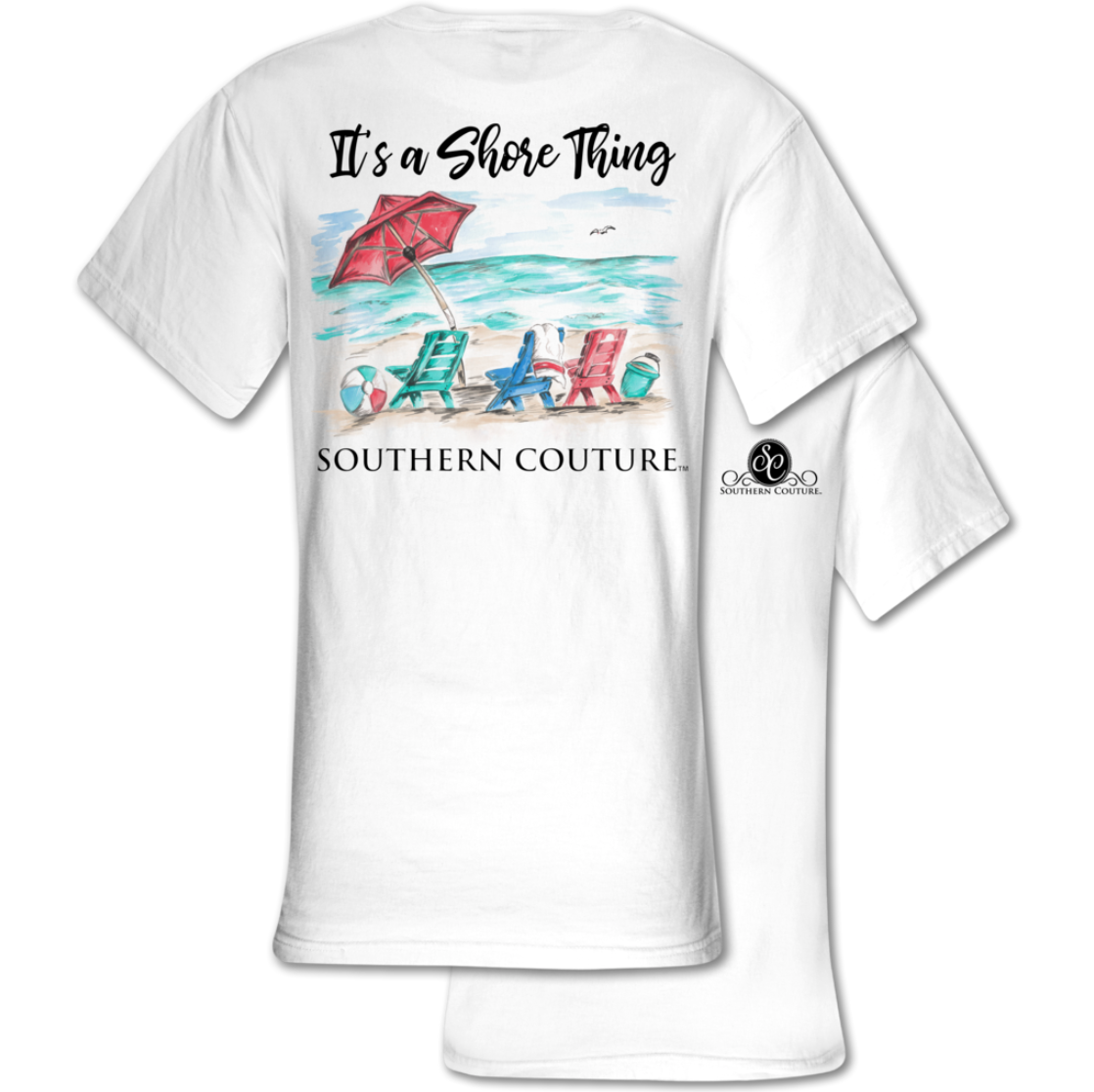 Southern Couture "It's a Shore Thing" Ladies T - White