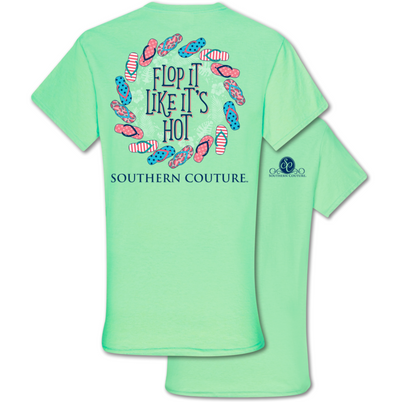 Southern Couture "Flop It Like It's Hot" Ladies T - Mint