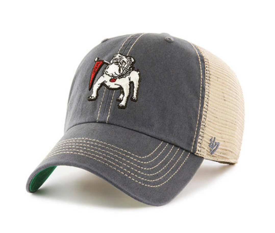 UGA "Vintage Dawg Trucker" Charcoal Hat
