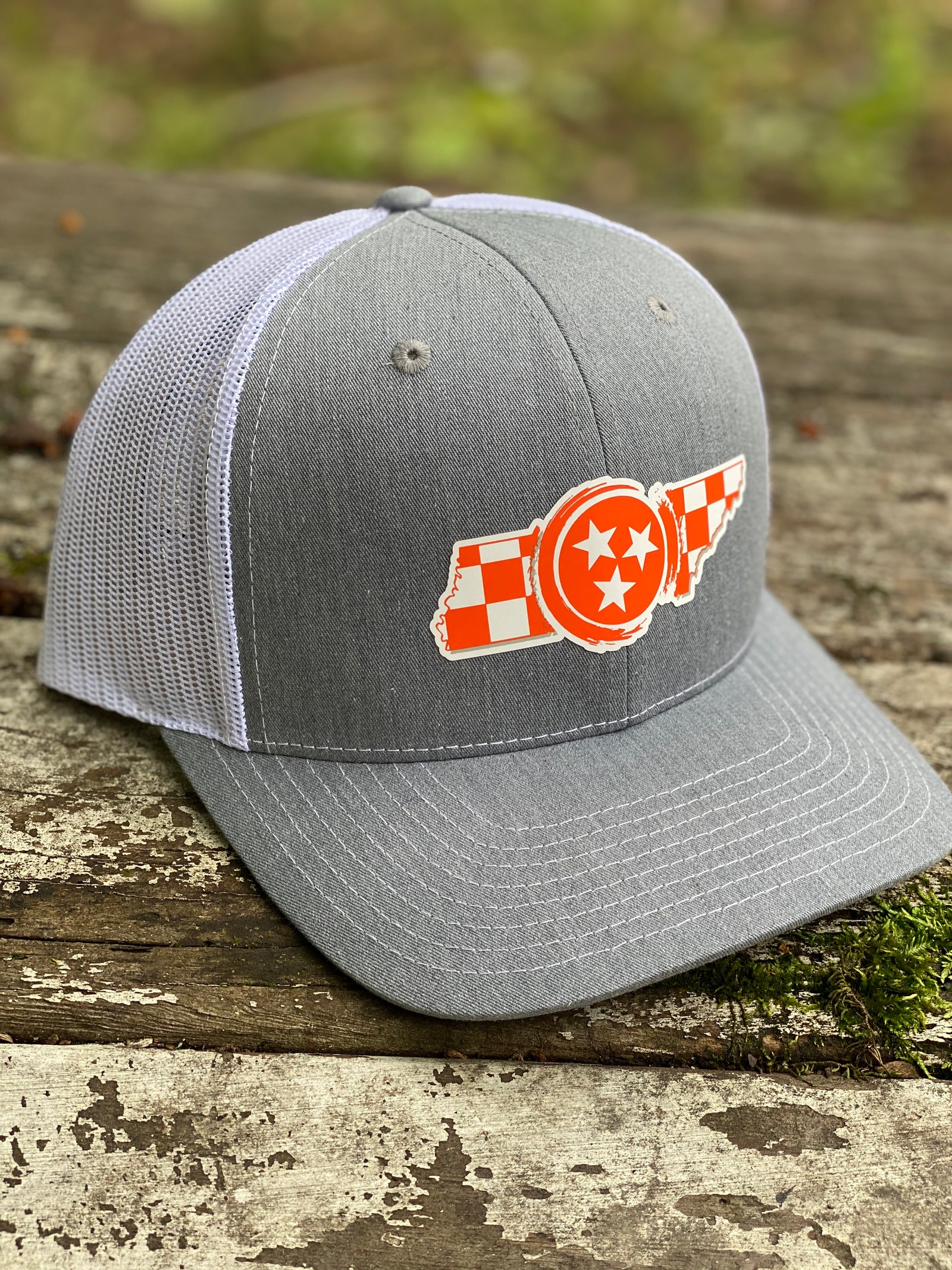 Tennessee Tristar Hats by Volunteer Traditions White w/ Orange Tristar