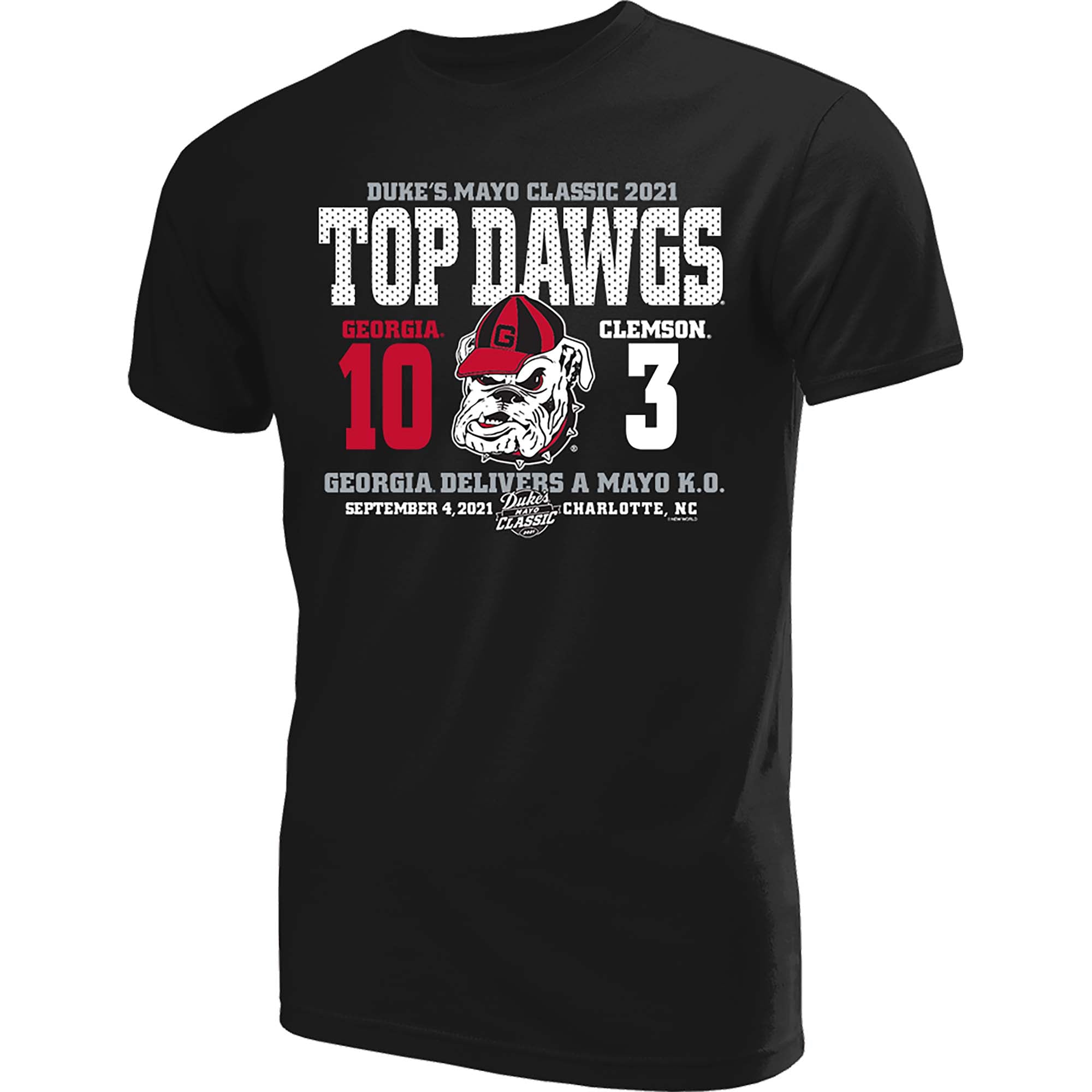 Dawgs 10 - Clemson 3 (Licensed Score Shirt)